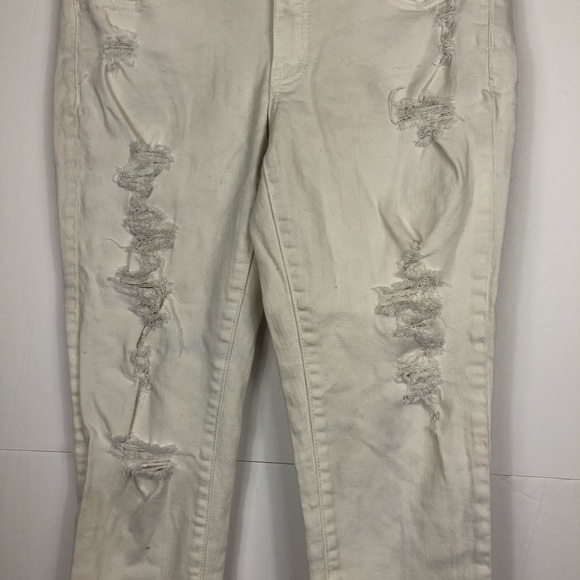 American Eagle Super Stretch Distressed Crop Jegging Sz 6 - Picture 2 of 5